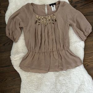 M M Couture by Miss Me 100% Silk blouse size medium